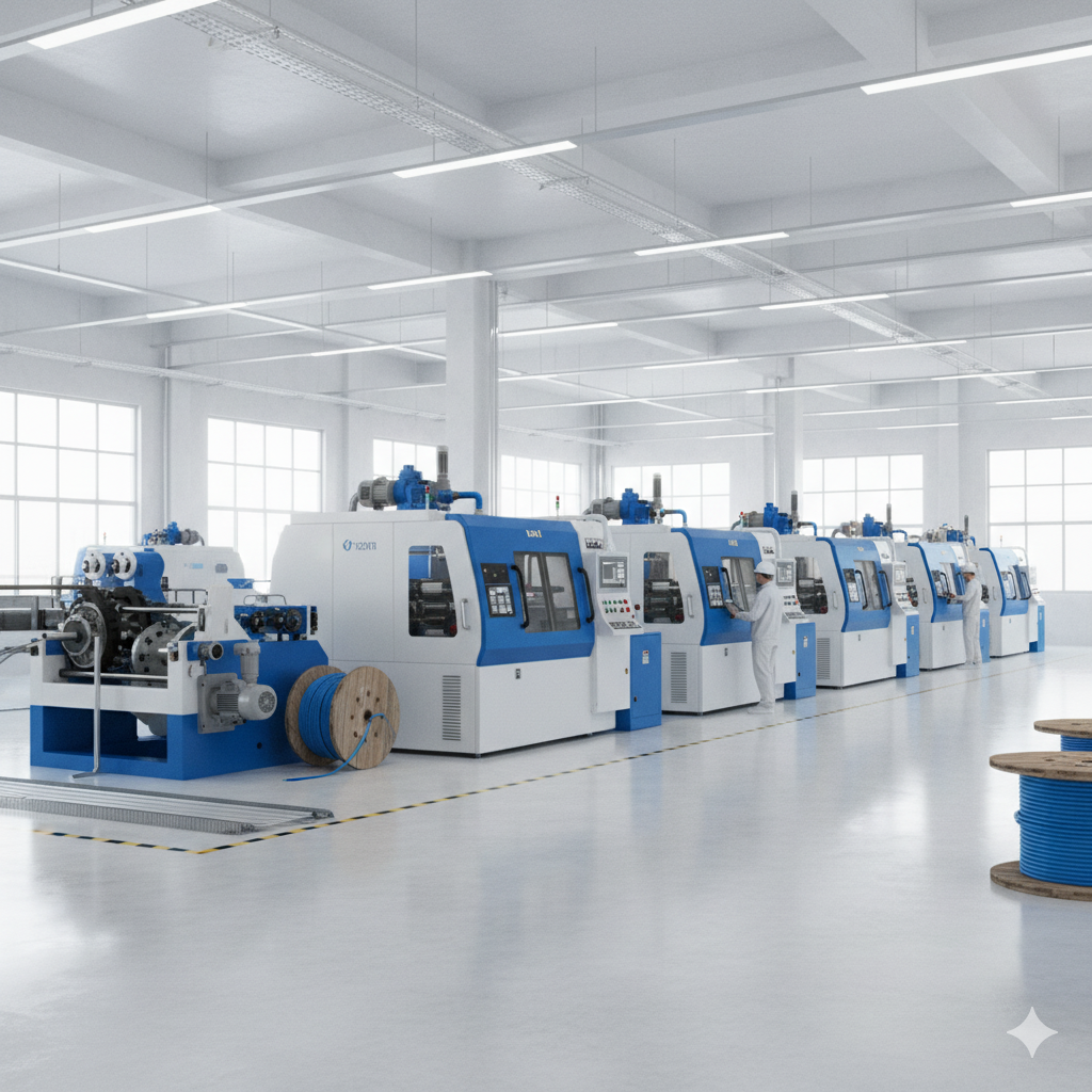 Máquinas em ambiente industrial